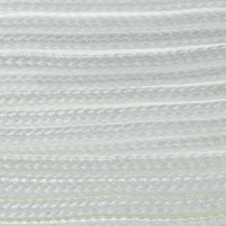 Polyester Braided Cord, White, 1 mm (0.39 in), 4.8 m (5.25 yds)