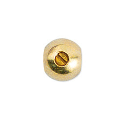 Scrimp Finding, Round, 4.5 mm (.177 in), Gold Color, 10 pc