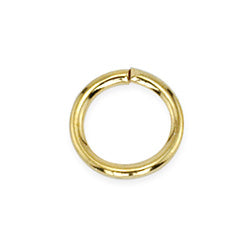 Jump Rings, 8 mm (.315 in), Gold Color, 144 pc