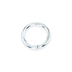 Jump Rings, 6 mm (.236 in), Silver Plated, 50 pc