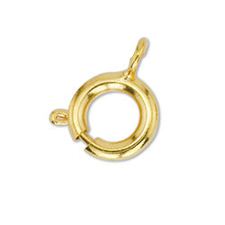 Spring Rings, 7 mm (.276 in), Gold Color, 12 pc