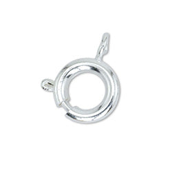 Spring Rings, 7 mm (.276 in), Silver Plated, 144 pc