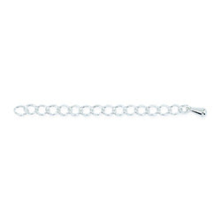 Extension Chain, 2 in (5.08 cm), Tear Drop, Silver Plated, 7 pc
