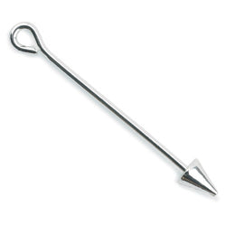 Instant Pendant, 6x7.5 mm Cone Screw-on Finials, 36.60 mm / 1.44 in, Pin diameter 1.60 mm / 0.060 in, Silver Plated E-coat, 3 pc
