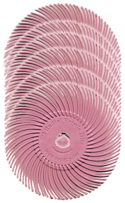 3in radial bristle brush pink