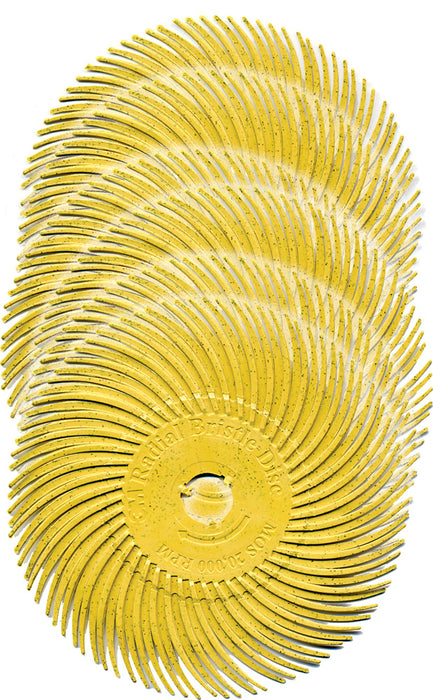 3in radial bristle brush yellow