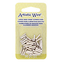 Artistic Wire Large Crimp Tubes,10mm (.4 in), Tarnish Resistant Silver Plated, for 16 ga wire, ID 1.5mm (.059 in), 50 pc