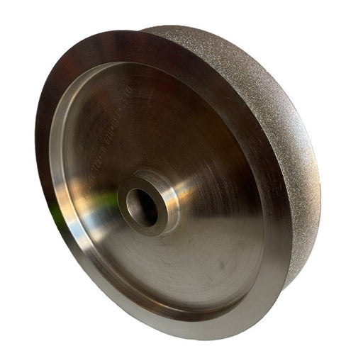 Convex grinding wheel for lapidary cabbing machine