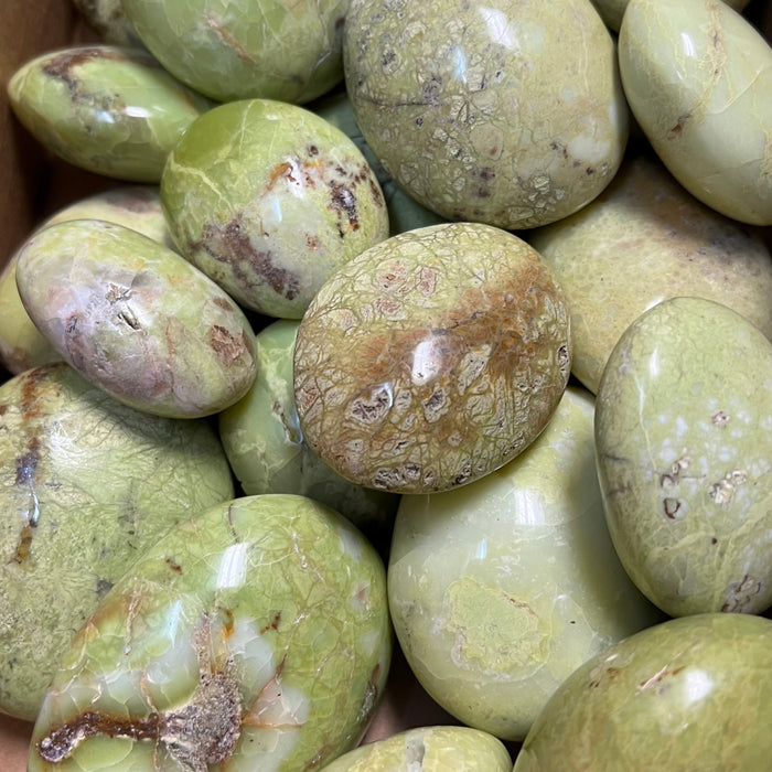 Polished Green Opal Eggs/Spheres