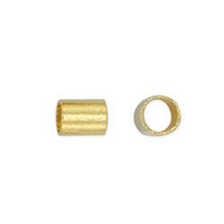 Crimp Tubes, Size #1, 0.8 mm (.031 in) I.D., 1.3 mm (.051 in) O.D., Gold Color, 1.5 g (.05 oz), appx. 160 pc. Use Micro Crimper Tool with wire 0.25-0.33 mm (.010 -.013 in)