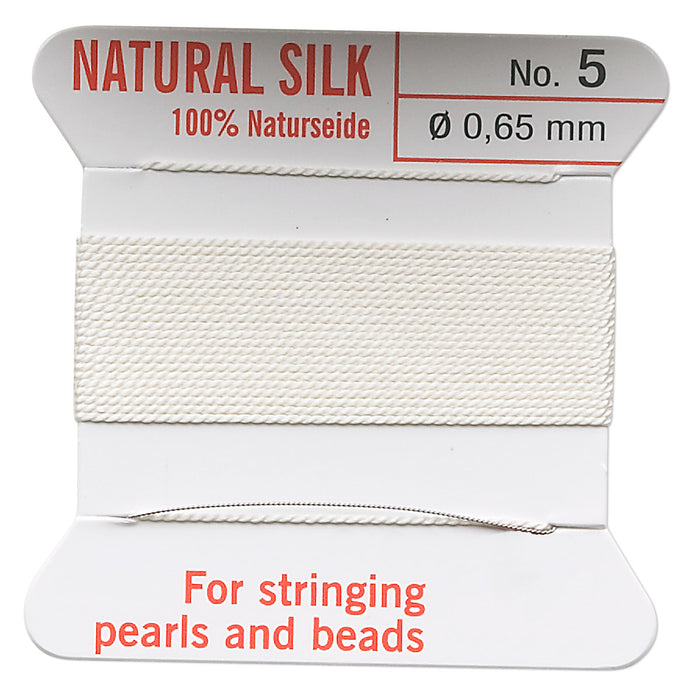 Thread, Silk, White, Size #5