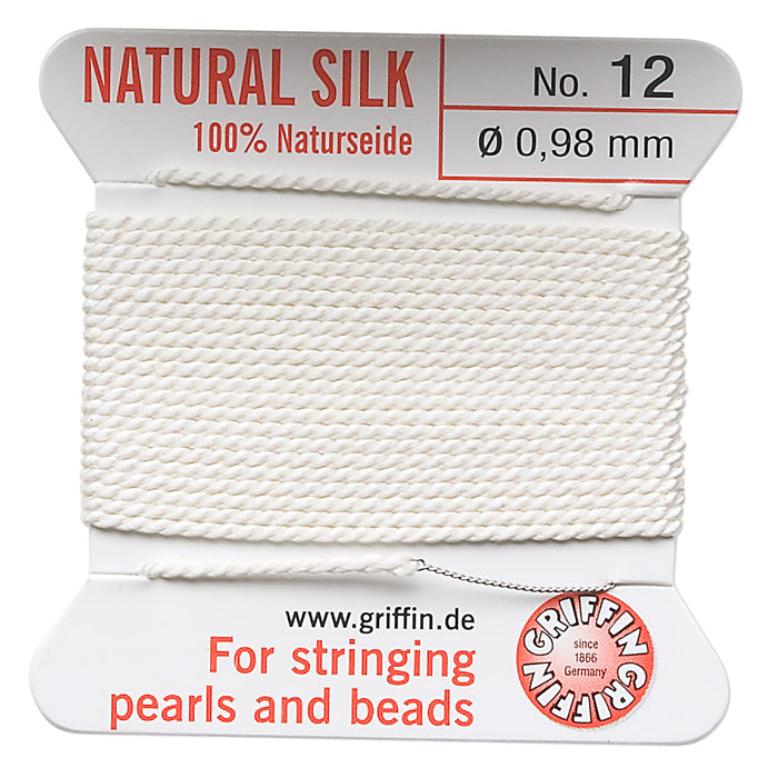 Thread, Silk, White, Size #12