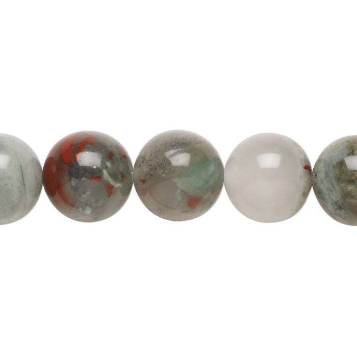 African bloodstone (natural), 12mm round