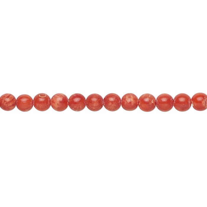 Bamboo Coral (Dyed), Red, 4.5-5mm