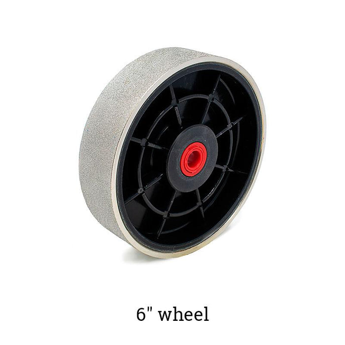 Cabbing wheels for grinding rocks, gemstones, and glass
