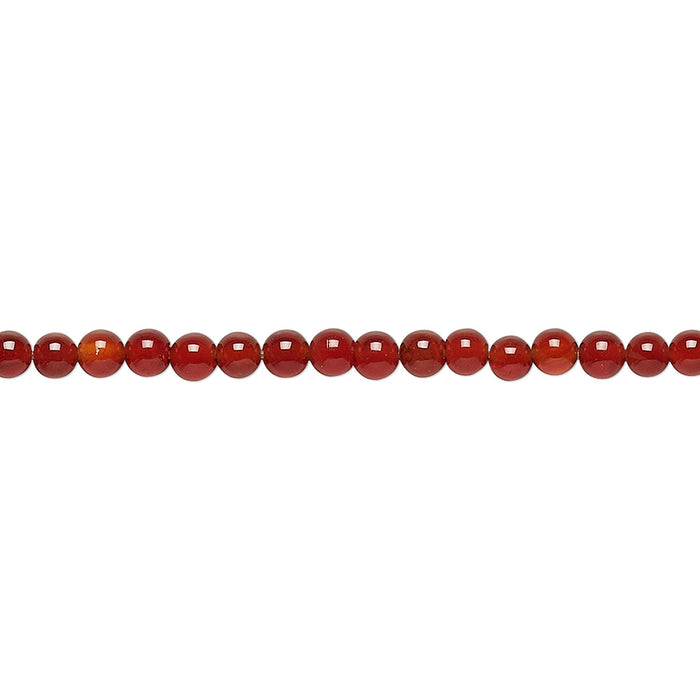 Carnelian (Dyed / Heated), 3mm Round