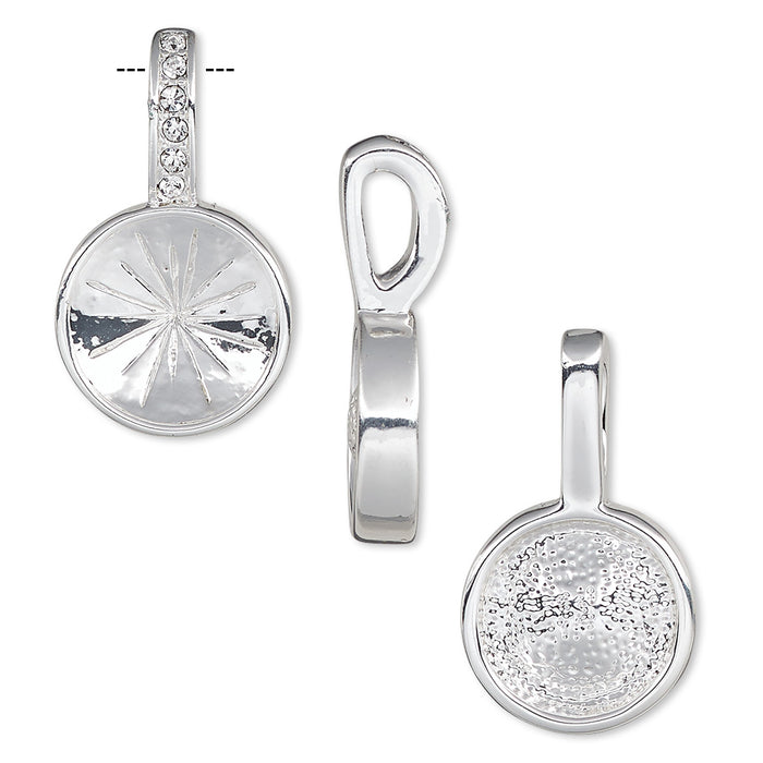Pendant, Almost Instant Jewelry®, Crystals & Silver-Plated