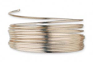 12Kt Gold-Filled Wire, Half-Hard, Round, 26 Gauge