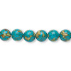Mosaic "Turquoise" (Magnesite) (Dyed / Assembled), Blue, 8mm Round