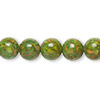 Mosaic "Turquoise" (Magnesite) (Dyed / Assembled), Green, 10mm Round