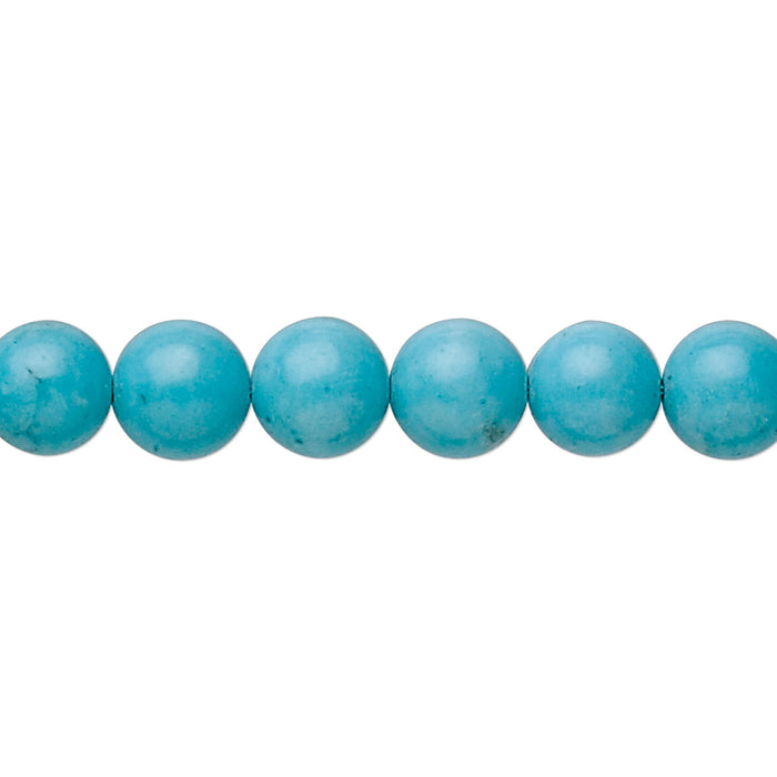 "Turquoise" (resin) (imitation), 8mm round Beads