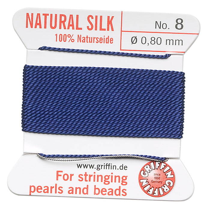 Thread, Silk, Dark Blue, Size #8