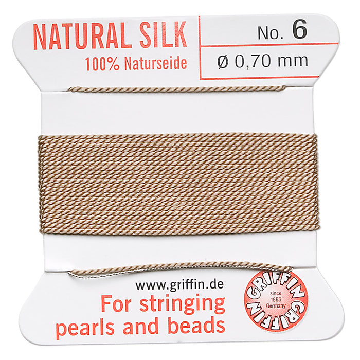 Thread, Silk, Beige, Size #6