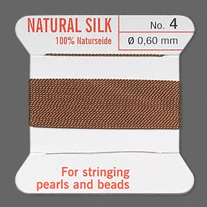 Thread, Silk, Brown, Size #4