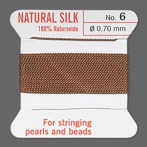 Thread, silk, brown, size #6