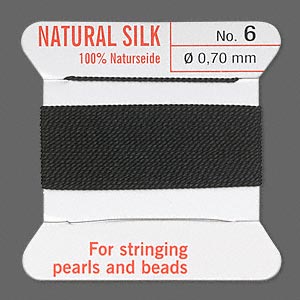 Thread, Silk, Black, Size #6