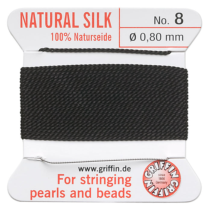 Thread, Silk, Black, Size #8