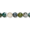 Moss Agate (natural), 8mm Round