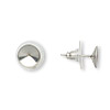 Earstud, Almost Instant Jewelry®, Stainless Steel And Acrylic, Clear