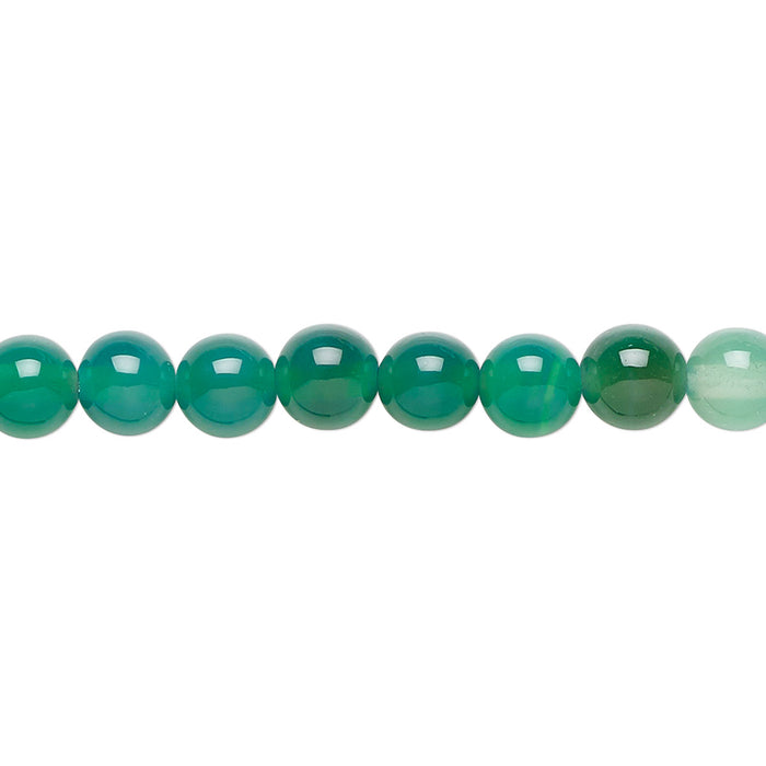 Green Agate (dyed), 6mm Round