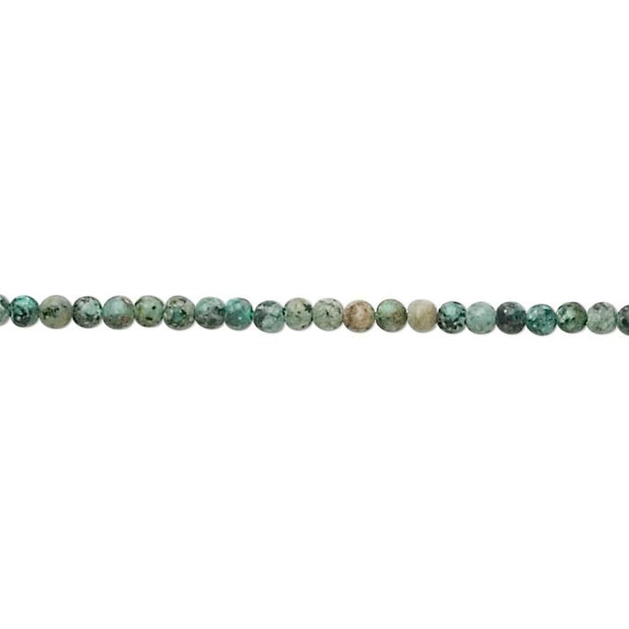 African "turquoise" (jasper) (dyed), 2mm round Beads