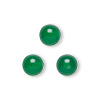 Green Agate (dyed), 8mm Half-Drilled Round