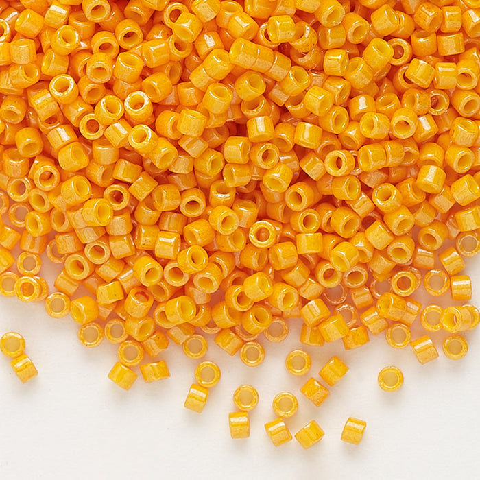 Seed Bead Delica® Glass Opaque Squash Yellow
