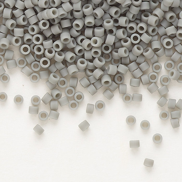 Seed Bead Delica® Glass Opaque Matte Grey
