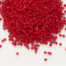 Seed Bead Delica® Glass Opaque Semi-Matte Dyed Bright Red
