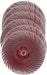 3in radial bristle brush red